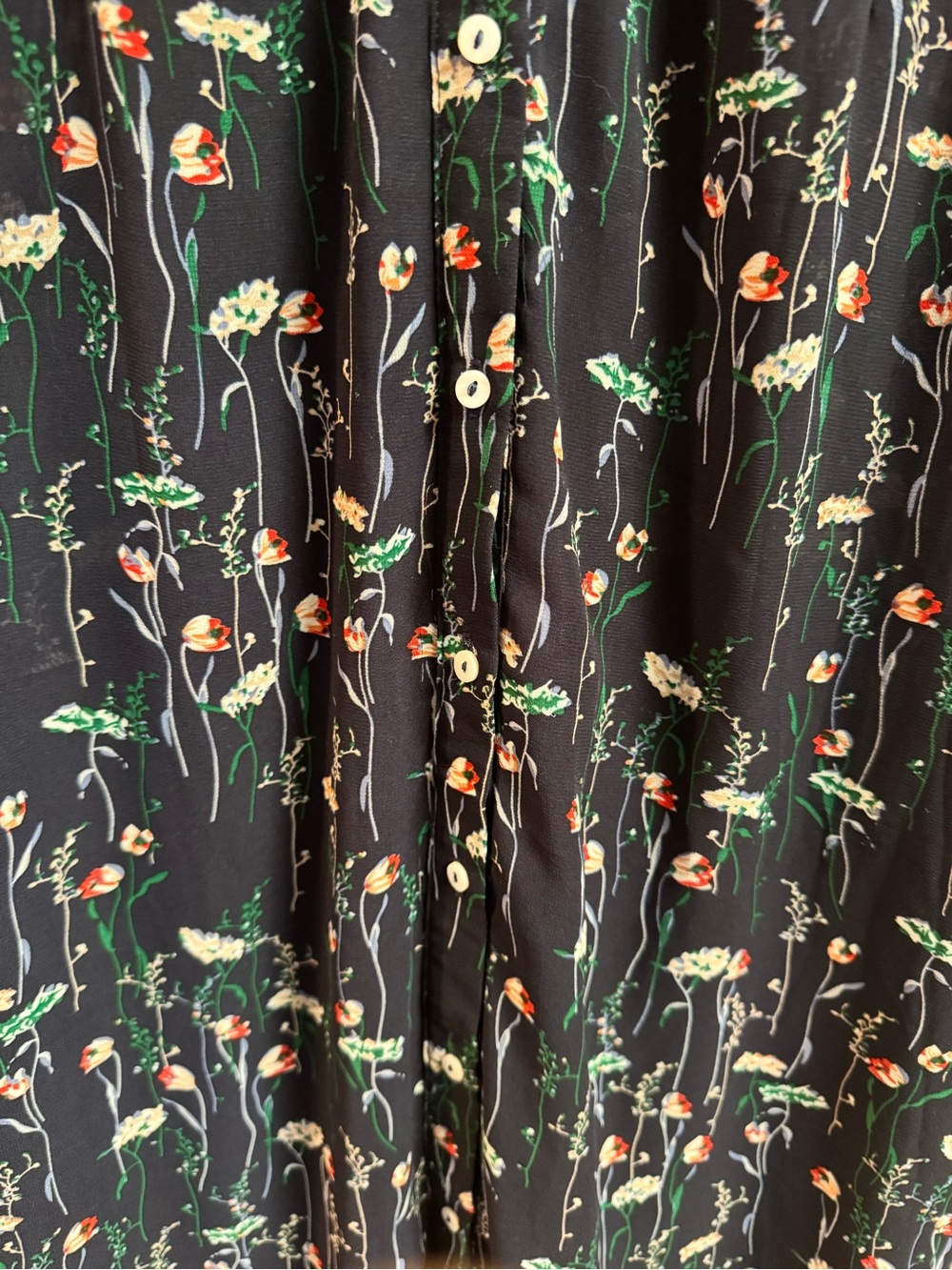 Roolee Navy Floral Maxi Dress with Puff Sleeves - Picture 8 of 11